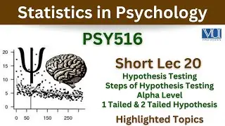 PSY516 Short Lecture 20_Hypothesis Testing_Alpha Level_1-Tail & 2-Tail Hypothesis_Psy516 short lec20