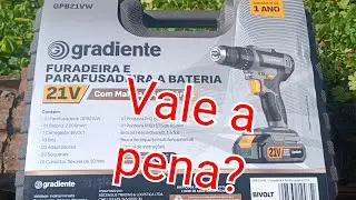 Testando a parafusadeira/furadeira gradiente GPB21VW