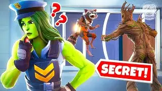 SECRET Prison Escape: GROOT & ROCKET RACCOON TEAM UP! (Fortnite Cops & Robbers)