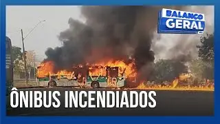 Incêndio destrói dois ônibus em terminal Santa Luzia em Uberlândia | Balanço Geral Manhã