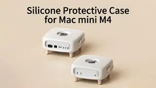 Hagibis Silicone Protective Cover Case for Mac Mini M4/M4 Pro 2024 Soft Shockproof Anti-Scratch Dock