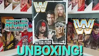 Распаковка и обзор набора из двух командных фигурок NWO WWE Mattel Retro!