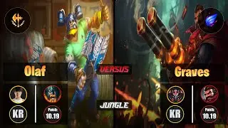 Haru OLAF (Jungle) [Conqueror] VS GRAVES - Grandmaster KR Patch 10.19