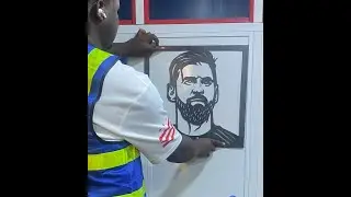 Ronaldo & Messi metal wall art