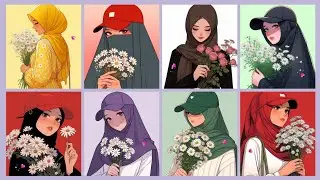 Aesthetic 20+ Beautiful Hijab Niqab dps ❤️ || Cartoon girls profile pic || #bestlinesanddps #cartoon