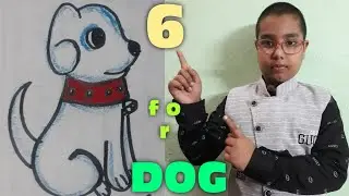 How To Draw 6 For Dog Step By Step#Dog Drawing Easy#Dog Drawing Using Letter Number#6 Se Dog Drawing