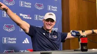 FAU Head Football Coach Tom Herman after the loss to North Texas 37-41
