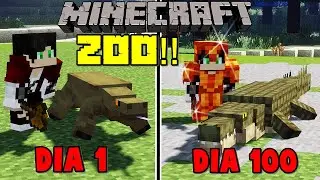 SOBREVIVI 100 Dias capturando ANIMAIS SELVAGENS no Minecraft.