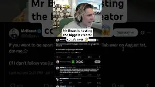 xQc reacts to Mr Beast BIGGEST Creator Collab 😱 #xqc #mrbeast #funny