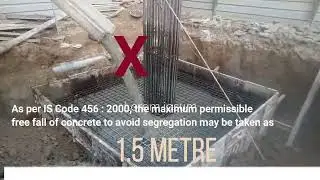 NEVER DO IT   |    FREE FALL OF CONCRETE AS PER IS 456 : 2000