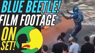 BLUE BEETLE on set Film FOOTAGE!