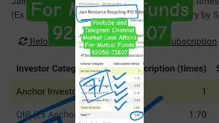 Jain Resource Recycling IPO - 2nd Day Subscription Status + GMP #JainIPO #JainResourceIPO