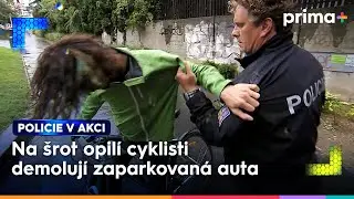 Na mol opilí cyklisti demolují zaparkovaná auta | Policie v akci