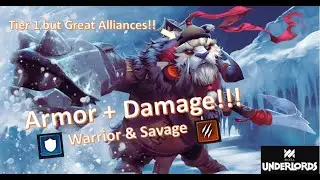 Dota Underlords with Warrior + Savage = Armor + Damage