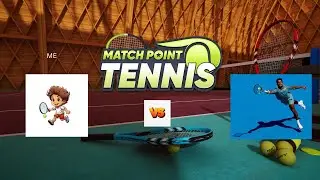 Playing match point tennis vr vs Carlos alcaraz