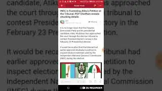 Inec is frustrating Atikus petition at theTribunal,PDP chieftain reveals shocking details.