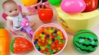 Baby Doll Cooking pot refrigerator Surprise eggs Orbeez food toys play