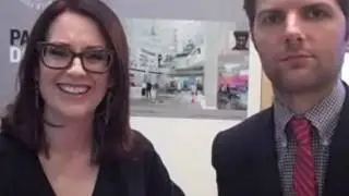 Megan Mullally & Adam Scott talk 
