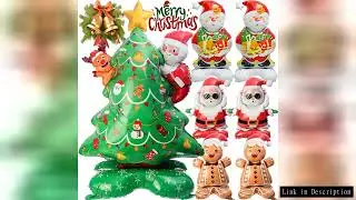 Large Standing Christmas Foil Balloon Xmas Tree Santa Claus Snowman Xmas Tree Inflatable Balloons Ho