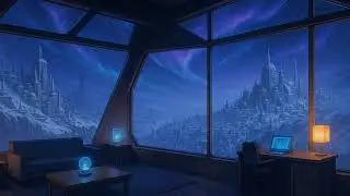 working softly above snow and stars 🌌✨ | space lofi