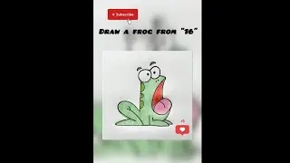 😍Draw a frog from number