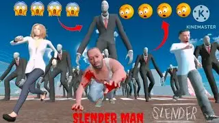 GIANT SLENDER MAN ATTACK FRANKLIN IN INDIAN BIKE DRIVING 3D - Indian Bikes Driving 3d Game