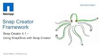 Snap Creator 4.1 - Using SnapDrive with Snap Creator