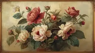 Tv Wallpaper in vintage style - Vintage flowers 4k - 2 hours