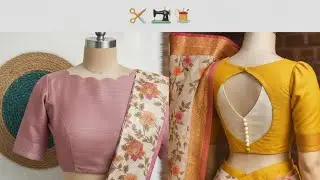 Trending lettest pattern blouse designs back keyhole #ytshorts #backneckblousedesign 