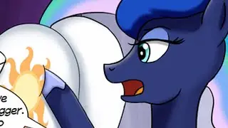 Celestia's plot is stuck in the door-MLP Celestia Comic Dub