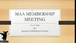 2020 Virtual Midwest Aberdeen Association Membership Meeting - Full Meeting