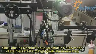 Watch Precision Labeling: Automatic Single Side Labeler for Square Bottle Live Demo