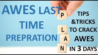 AWES 2022 |AWES LAST TIME EXAM PREPRATION |TIPS &TRICKS TO CRACK AWES IN 3 DAYS| 15 FEB. VIDEO|