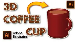 3D Design in illustrator | Cup Design  #Mug #adobe #3d #3ddrawing