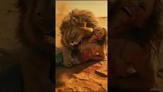 The lion 🦬 ate the mermaid with his arrows #ai  #lion #cartoon #shorts #shortsfeed #aiviralvideo