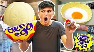 I Made the World's Largest WHITE Creme Egg... (DIY GIANT CREME EGG)