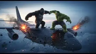 Unstoppable Force: IKing Kong vs. Hulk: The Confrontation Begins on a Military Cargo Plane