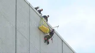 What a high angle rescue should not look like