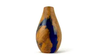 Turning a Cherry & Resin Vase - my first resin wood turning project