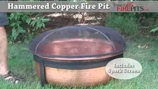 Hammered Copper Fire Pit by Premiere Fire Pits