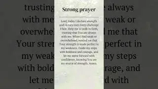 #strongprayer #strengthfromGod #victory Declare God&rsquo;s strength and walk in boldness today 🙏💪