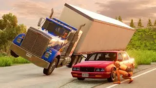 Bad Luck Drivers And Car Crashes #1 - BeamNG drive