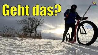 Tretroller im Winter - geht's auch im Schnee?
