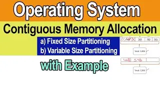 Contiguous Memory Allocation | Fixed Size Partitioning | Variable Size Partitioning