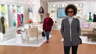 Isaac Mizrahi Live! 2-Ply Cashmere Mixed Cable Open Front Cardigan on QVC