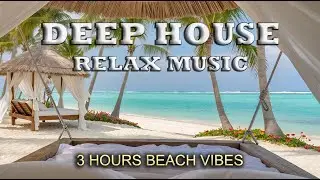 3 HOURS Deep House  Music Up by the Ocean 🌊 Bed View, Palm Trees, Meditation and Mindfulness