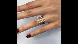 Spotted Single Prong Diamond Wedding Band