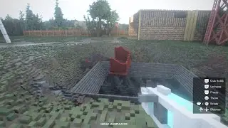 Teardown destroying toliet and watertower in a crusher Folkrace Dlc farm map