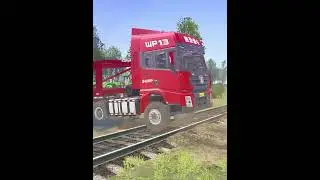 Spintires: MudRunner - Грузовик чуть не застрял на гигантском лежачем полицейском #mudrunner #sim...