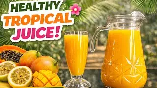HOW TO MAKE TROPICAL HEALTHY HOMEMADE JUICE #juice #fruit #health #eathealthylivehealthy #lifestyle 